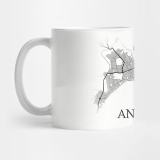 Antalya City Map - Turkey Cartography Mug